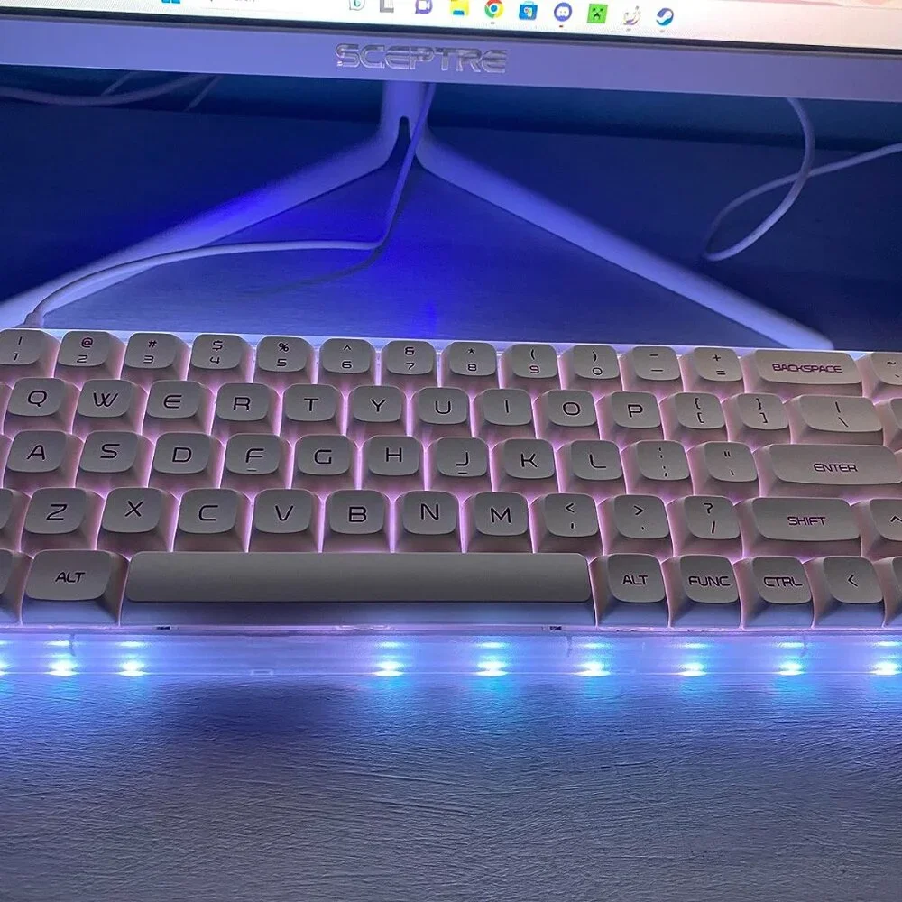 YUNZII KC68 Hot Swappable Mechanical Keyboard 68-Key Gaming Keyboard with Transl